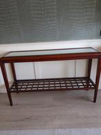 Mahonie of kersenkleur sidetable, Ophalen of Verzenden, Zo goed als nieuw, 25 tot 50 cm, Rechthoekig