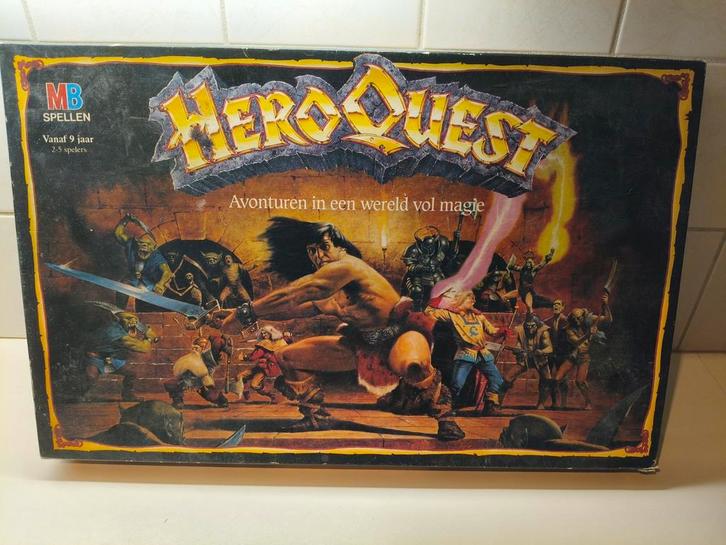 HeroQuest Bordspel 1989, Hobby en Vrije tijd, Gezelschapsspellen | Bordspellen, Gebruikt, Drie of vier spelers, Vijf spelers of meer