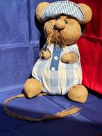 Aparte jute muis knuffel met blauwe kleding OUD, Ophalen, Gebruikt