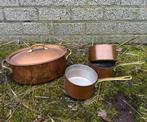 Oldenhof koperen braadpan met bijbehorende steelpannetjes, Ophalen
