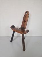 Brutalist spaanse geboorte stoel vintage., Gebruikt, Bruin, Onbekend, Ophalen of Verzenden