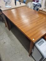 Vintage Teakhouten Uitschuifbare Eettafel, Huis en Inrichting, Tafels | Eettafels, Ophalen, Gebruikt, 100 tot 150 cm, .