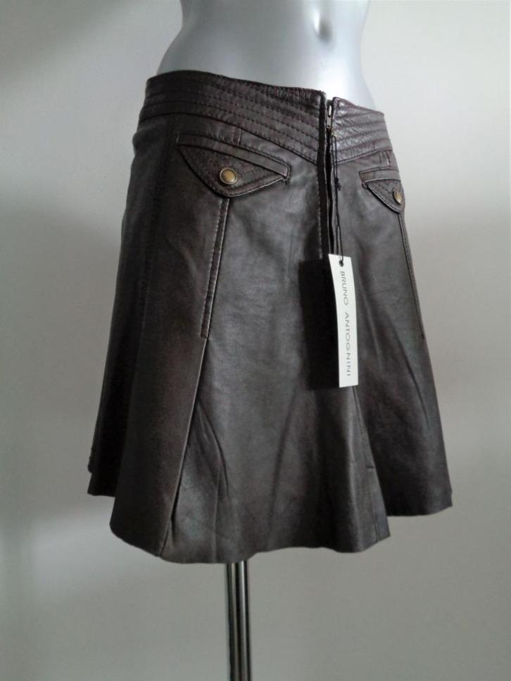 Bruno Antognini zacht leren rok, maat 38 nieuw, kaartjes, Kleding | Dames, Rokken, Nieuw, Maat 38/40 (M), Bruin, Boven de knie