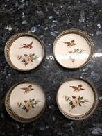 Vier onderzetters beschilderd Waechtersbach, Ophalen of Verzenden