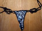 herenstring met zebra print, Kleding | Heren, Verzenden, Zwart, Overige typen