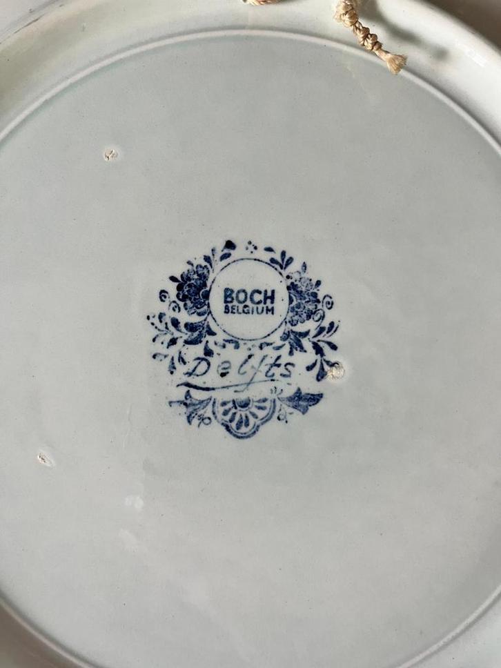 Oud Delfts Blauw Wandbord - Boch Belgium, Antiek en Kunst, Antiek | Wandborden en Tegels, Ophalen