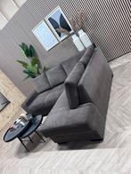 ZGAN Hippe Ribstof Hoekbank Bruin - 235 x 185, Huis en Inrichting, Banken | Bankstellen, Ophalen, 250 tot 300 cm, -, -
