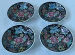 4 Kleine Chinese schaaltjes / schoteltjes. Bloemen. Kerstmis, Ophalen of Verzenden, Zo goed als nieuw, Bord(en), Overige stijlen