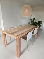 Eettafel 100x200x78cm sloophout look à la Piet Hein Eek, Huis en Inrichting, Ophalen, 200 cm of meer, Zo goed als nieuw, 25 tot 50 cm