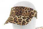 Zonneklep met klittenband beige bruin dierenprint 54-62 new, Kleding | Dames, Hoeden en Petten, Ophalen of Verzenden, Nieuw, One size fits all