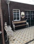 Antieke Gietijzeren tuinstoel bank, Ophalen, Zo goed als nieuw, Metaal