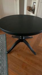 Ronde zwarte eettafel 110 x 110cm, Huis en Inrichting, Tafels | Eettafels, Ophalen, Gebruikt, 100 tot 150 cm, Rond