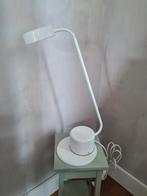 Vintage retro metalen bureaulamp – wit – hoogte 47 cm, Ophalen of Verzenden, Gebruikt, Metaal, Minder dan 50 cm