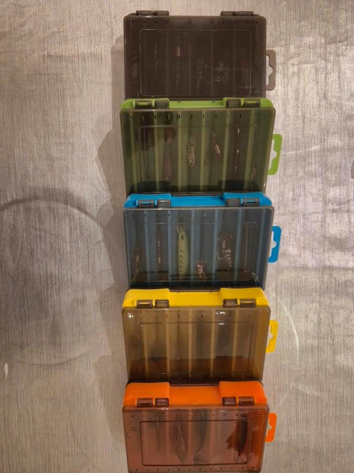 NIEUWE dubbellaagse gevulde roofvisbakjes, Watersport en Boten, Hengelsport | Roofvissen, Nieuw, Ophalen of Verzenden