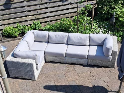 Buddha hoek loungeset tuinset, Tuin en Terras, Tuinsets en Loungesets, Zo goed als nieuw, Loungeset, Wicker, 5 zitplaatsen, Bank