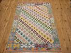 Handgeweven oosterse wollen kelim 179x135, Info@SlatsAntiek.nl, Crème, 100 tot 150 cm, Vof Slats Antiek