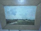 Adriaan Dros 1868-1942 Leiden landschap, Antiek en Kunst, Ophalen of Verzenden