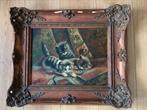 Schilderij naar Raaphorst met 3 poezen, Antiek en Kunst, Ophalen