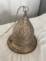 Marokkaanse / Oosterse metalen hanglamp met fitting, Ophalen of Verzenden, Metaal, Zo goed als nieuw