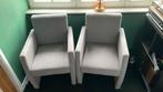 Set van twee grijze fauteuils / eettafel stoelen