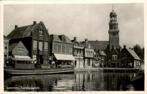 Torengezicht Lemmer, Verzamelen, Ansichtkaarten | Nederland, Gelopen, Friesland, Voor 1920, Ophalen of Verzenden