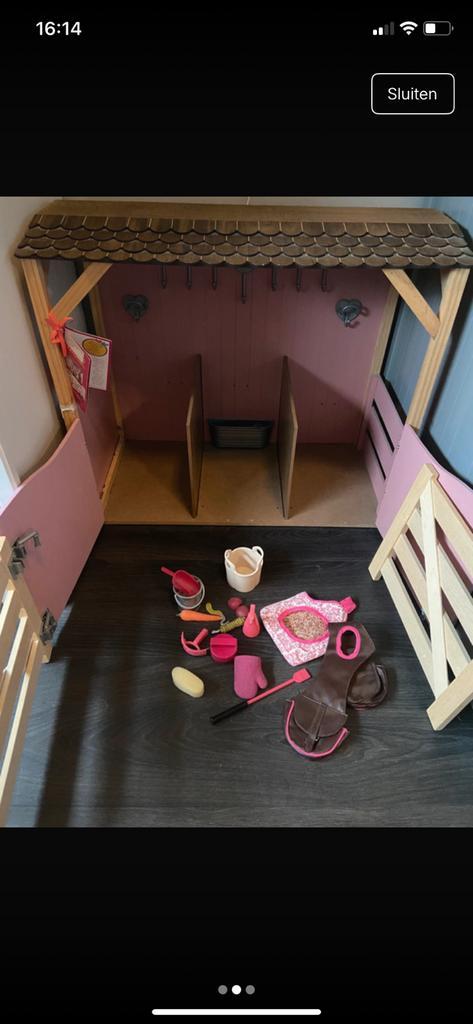 our generation stal - compleet, Kinderen en Baby's, Speelgoed | Poppen, Gebruikt, Overige typen, Ophalen