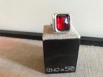 Uno de 50 ring (15) 16,5 vierkant rood, Sieraden, Tassen en Uiterlijk, Ringen, Overige materialen, Nieuw, Ophalen of Verzenden