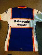 vintage fietsshirt wielrenshirt PANASONIC RALEIGH blauw wit, Verzenden, Overige typen
