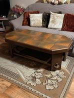 Vintage Salontafel met Tegels, Gebruikt, 100 tot 150 cm, Eikenhout, Overige vormen