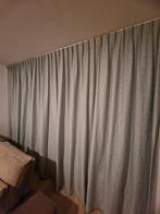 Gordijn lichtblauw met haken 340 breed, Huis en Inrichting, Ophalen, Gebruikt, 200 cm of meer, 200 cm of meer
