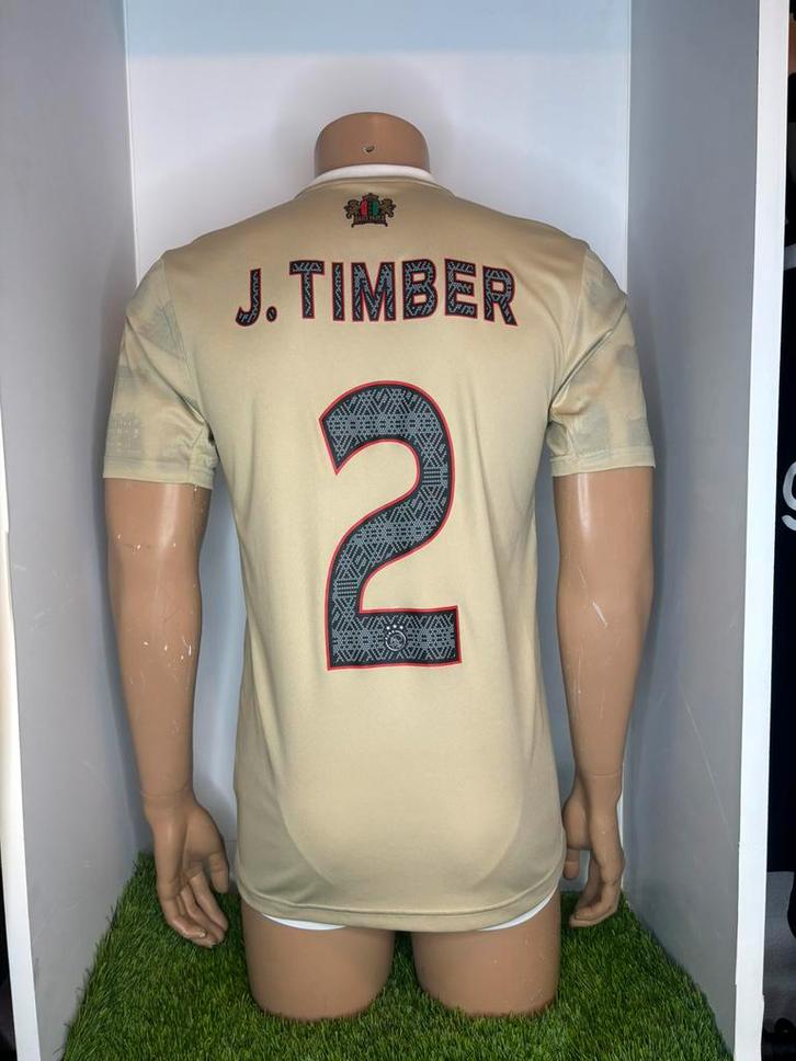 Ajax 3de 2022/2023 Timber, Sport en Fitness, Voetbal, Zo goed als nieuw, Shirt, Maat S, Ophalen of Verzenden