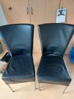 Zwarte stoelen, Ophalen, Gebruikt, Twee, Zwart