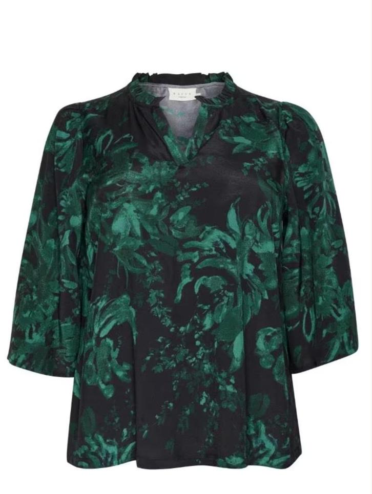 7983 KAFFE CURVE BLOUSE MINA - 52, Kleding | Dames, Grote Maten, Nieuw, Blouse of Tuniek, Groen, Verzenden