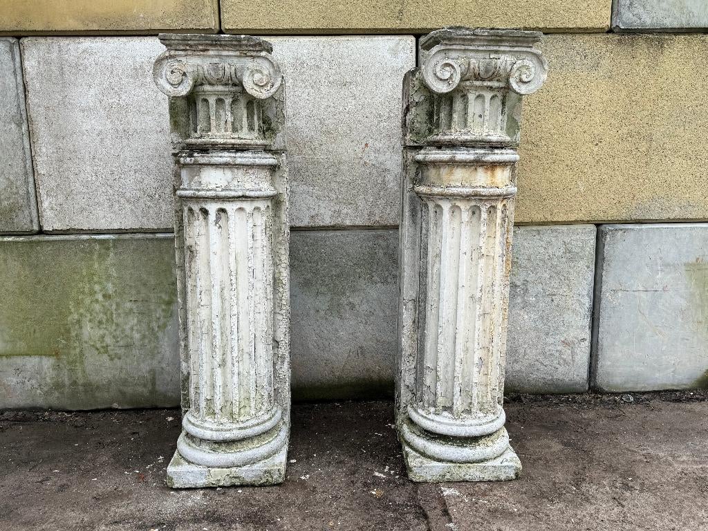 2 antieke staanders zandsteen 150x55x40cm, Ophalen