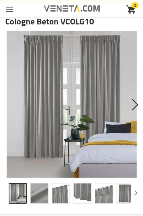 ZGAN overgordijn Veneta Cologne Beton 260x100 cm, Huis en Inrichting, Stoffering | Gordijnen en Lamellen, Zo goed als nieuw, 200 cm of meer
