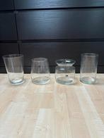Vier vazen, Huis en Inrichting, Woonaccessoires | Vazen, Ophalen of Verzenden, Overige kleuren, Glas