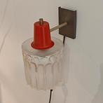 Vintage wandlamp glas oranje, Ophalen of Verzenden, Zo goed als nieuw, Glas, Onbekend