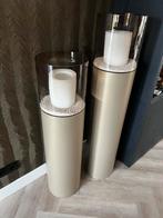 2 gouden Haans Windlichten/Pilaren (excl. glas & kaars), Huis en Inrichting, Woonaccessoires | Zuilen en Pilaren, Ophalen, Zo goed als nieuw