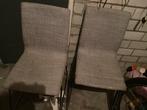 Set van 2 grijze stoelen, Huis en Inrichting, Stoelen, Ophalen, Gebruikt, Twee, Metaal