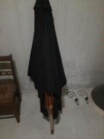 1mooie goede zwarte parasol met houten binnenwerk, Tuin en Terras, Ophalen of Verzenden