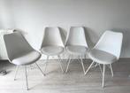 4 stuks Klarup eetkamerstoelen Jysk wit, zo goed als nieuw, Huis en Inrichting, Stoelen, Ophalen, Zo goed als nieuw, Wit, Vier