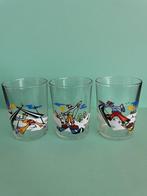Zes kleine vintage limonadeglazen met skitafereeltjes, Ophalen of Verzenden, Zo goed als nieuw, Overige typen