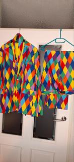 Carnavalspak met stropdas clownpak kleding clown, Ophalen of Verzenden, Zo goed als nieuw, Carnaval, Kleding