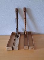 Twee verschillende oudere houten blokfluiten. ( merk Aura🪈, Verzenden, Gebruikt, Overige typen, Met koffer, hoes of etui