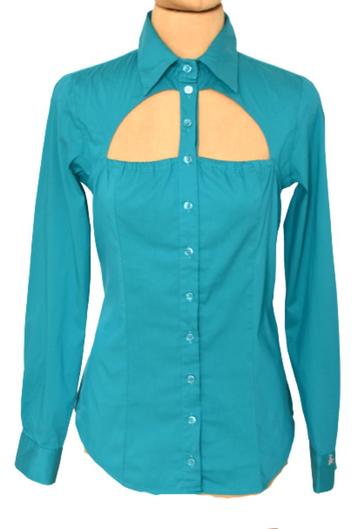 Denny Rose blouse, aqua/groen/teal, Mt. M beschikbaar voor biedingen