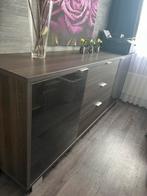 Dressoir met glas 220x50x86, Huis en Inrichting, Kasten | Dressoirs, Ophalen, 200 cm of meer, 25 tot 50 cm, Met deur(en)