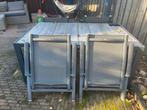 Hartman tuinset: tafel + 4 verstelbare stoelen, Tuin en Terras, Ophalen, Gebruikt, Aluminium, Verstelbaar