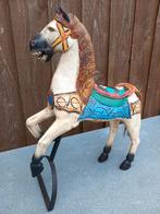 Antiek houten carrousel paard 70 cm hoog, Antiek en Kunst, Ophalen of Verzenden