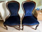 Leuke Queen Ann-stijl stoeltjes blauw, Antiek en Kunst, Ophalen