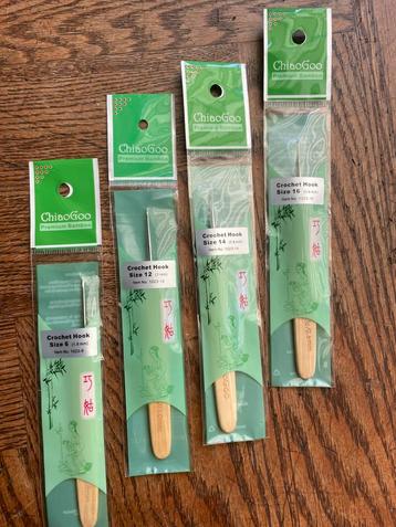 ChiaoGoo premium bamboo haaknaalden verschillende maten NEW beschikbaar voor biedingen